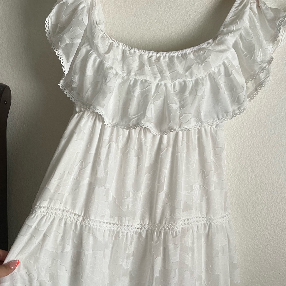 Boho Off Shoulder Ruffle Maxi Dress - Picture 3 of 3